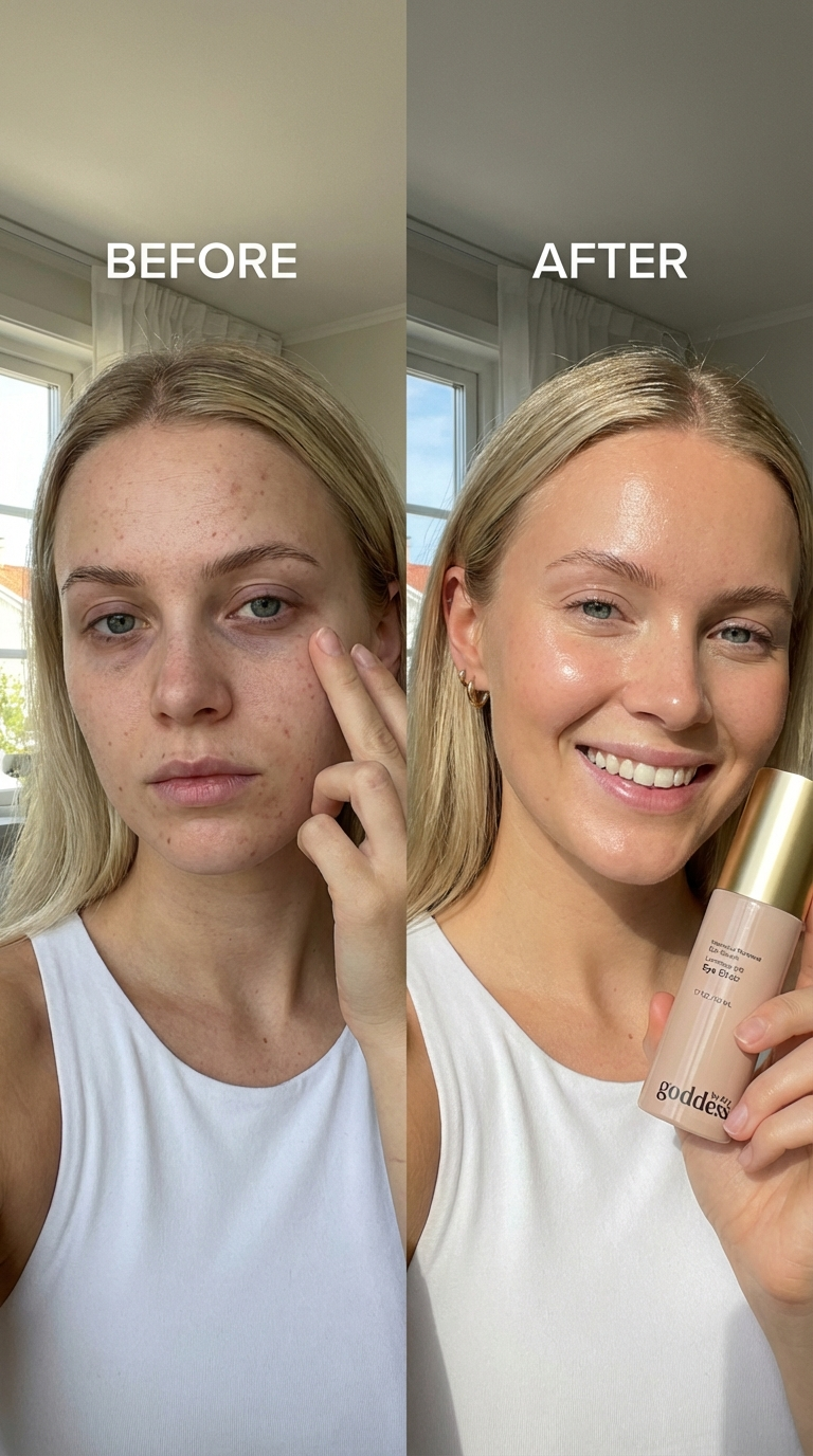 Before and after using Eye Elixir